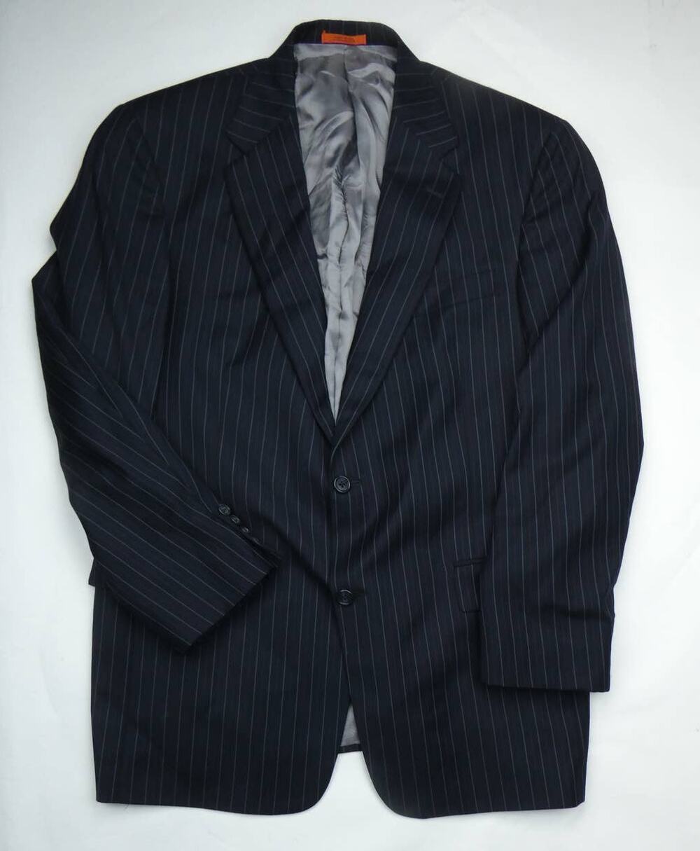 NEW Hart Schaffner Marx Travelor 2 piece suit, 41R, Navy Pinstripe